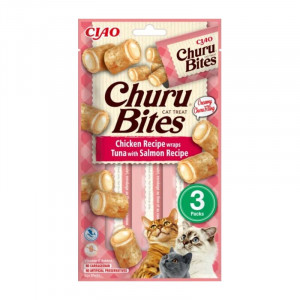 CHURU CAT BITES gardums kaķiem Tuncis, lasis 10g N3 (d.t. 22.09.2025.)